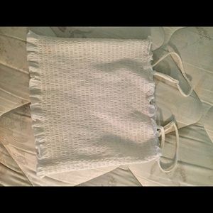 Brandy melville cropped ruffle top